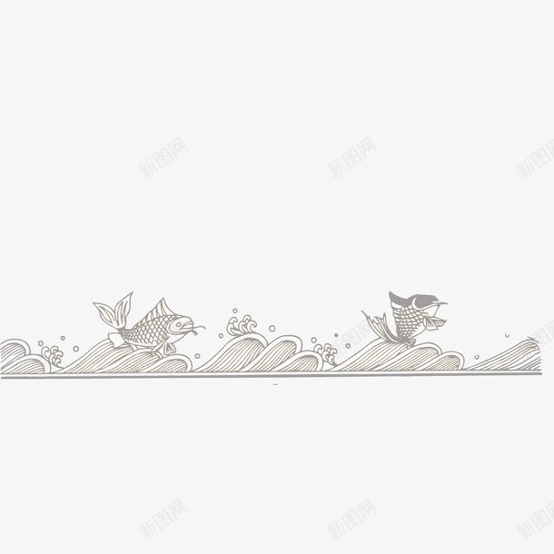 中国文化png免抠素材_新图网 https://ixintu.com 中国风 古代文化 古典设计 底纹 文化 鱼