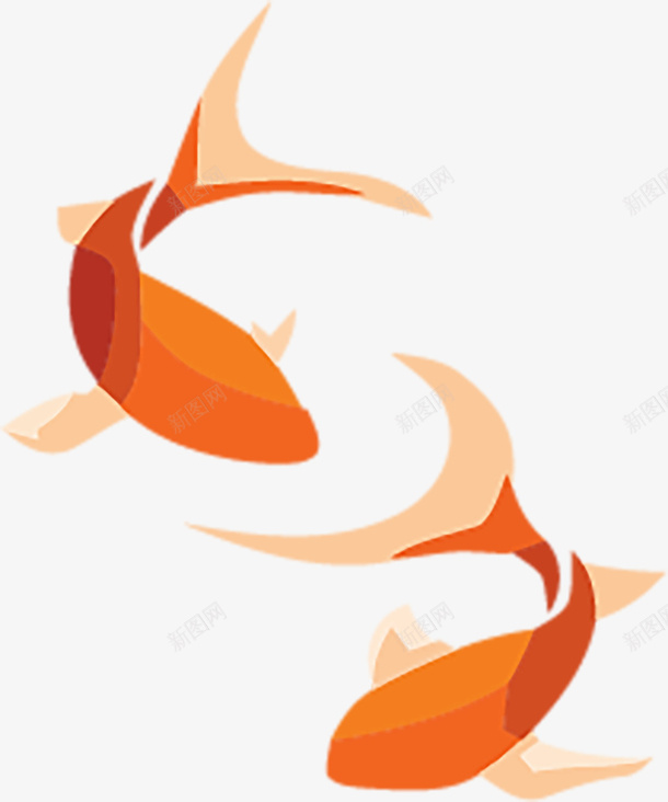 金鱼LOGO可编辑颜色图标png_新图网 https://ixintu.com LOGO 分层 金鱼