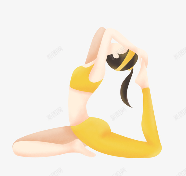 卡通装饰人物介绍海报png免抠素材_新图网 https://ixintu.com PPT制作 PPT制作设计 人物 人物介绍 人物头像 动漫人物 卡通人物 女孩子 海报设计 瑜伽女孩 装饰设计