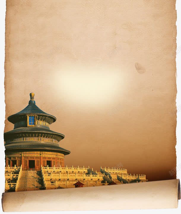 天坛画卷png免抠素材_新图网 https://ixintu.com 中国 中国风 北京 北京印象 北京著名景区 天坛画卷 老北京 首都特色