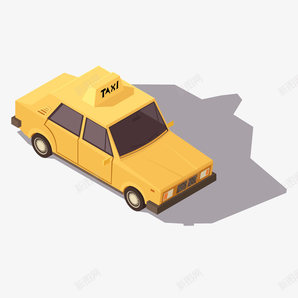 立体汽车黄色出租车矢量图ai免抠素材_新图网 https://ixintu.com 3D汽车设计 卡通装饰 卡通设计 手绘汽车 立体汽车 简约 简约3D模型汽车 黄色出租车 矢量图
