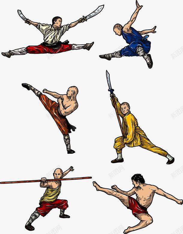 少林武术png免抠素材_新图网 https://ixintu.com 功夫 少林 少林武僧 武功 武功切磋 武术