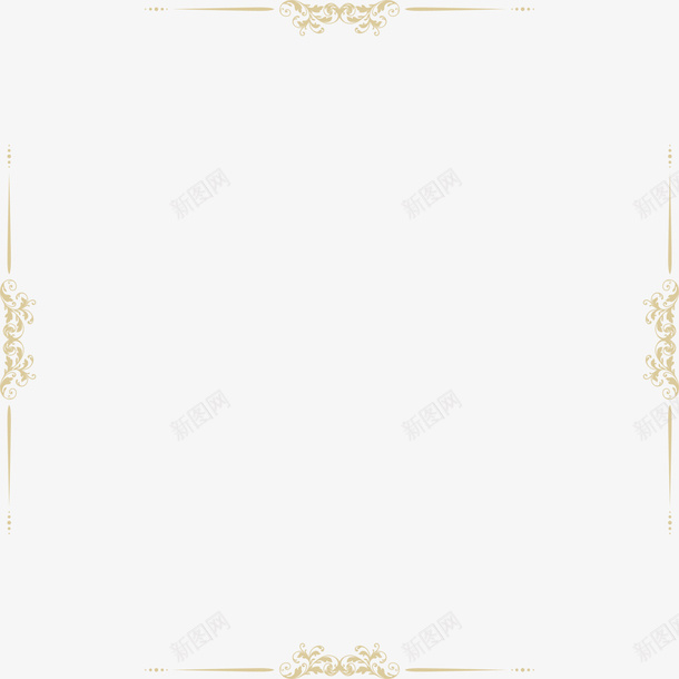 金色线条框架png免抠素材_新图网 https://ixintu.com 欧式花纹 清新纹路 简约花边 线条花纹 边框纹理 金色框架
