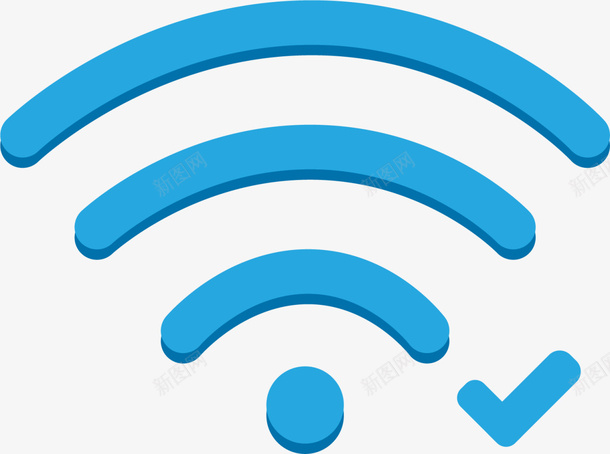 蓝色满格无线信号png免抠素材_新图网 https://ixintu.com wifi 世界电信日 信号 无线网 移动网络 网络 蓝色信号