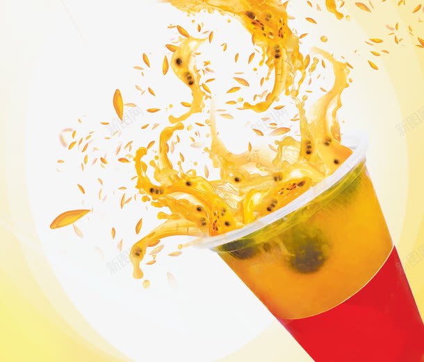 新鲜水果百香果果汁饮料png免抠素材_新图网 https://ixintu.com 新鲜果汁 新鲜水果 果汁特效 果汁饮料 水果素材 百香果 百香果果汁