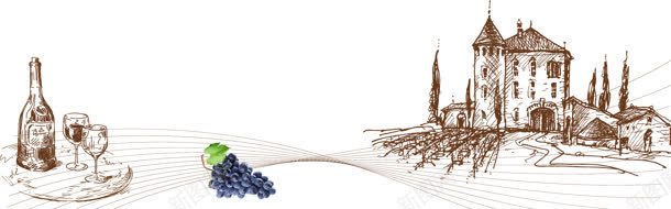 手绘葡萄酒庄园海报背景jpg设计背景_新图网 https://ixintu.com banner 中式 中式山水 海报背景 淘宝背景 素雅 背景 背景素材 舞台 花鸟
