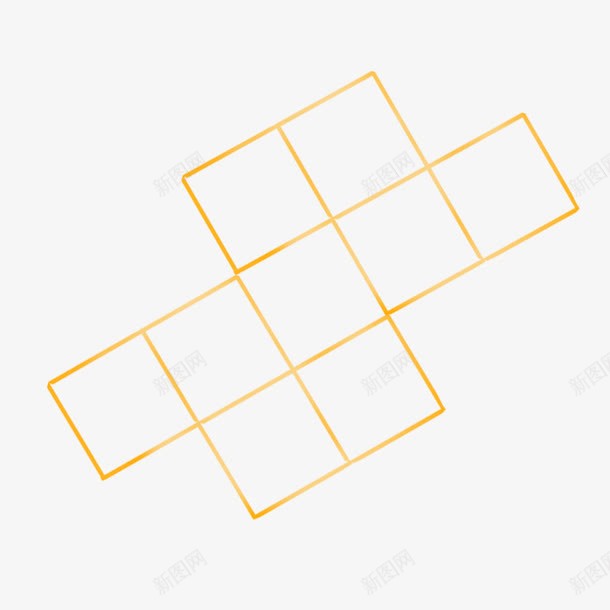黄色简约菱形网格png免抠素材_新图网 https://ixintu.com 几何图案 方块 方格 简约 菱形网格 黄色