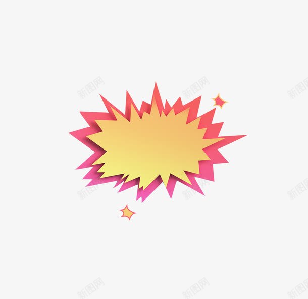 卡通爆炸png免抠素材_新图网 https://ixintu.com 爆炸线 爆炸背景圆点 爆炸花纹 矢量边框 红色 锯齿 黄色