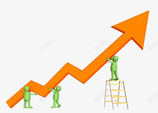 手绘股市走势图png免抠素材_新图网 https://ixintu.com 上涨 手绘 手绘股市 股市 走势图