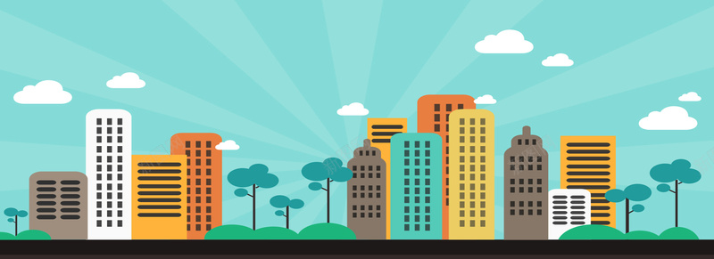 卡通楼房背景jpg设计背景_新图网 https://ixintu.com 卡通 城市 彩色 楼房 海报banner 纹理 质感