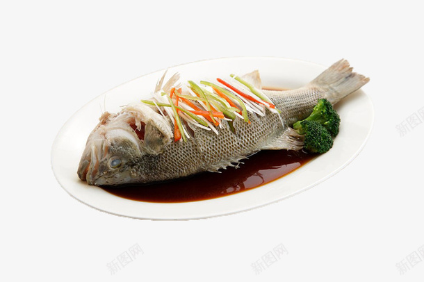 清蒸草鱼png免抠素材_新图网 https://ixintu.com 清蒸鱼 草鱼 菜品 鱼