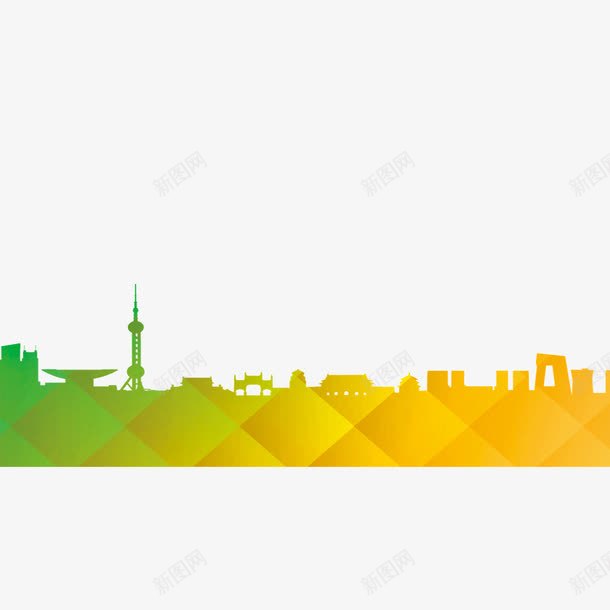 卡通手绘城市png免抠素材_新图网 https://ixintu.com 卡通 城市 房地产海报 手绘 海报元素 渐变
