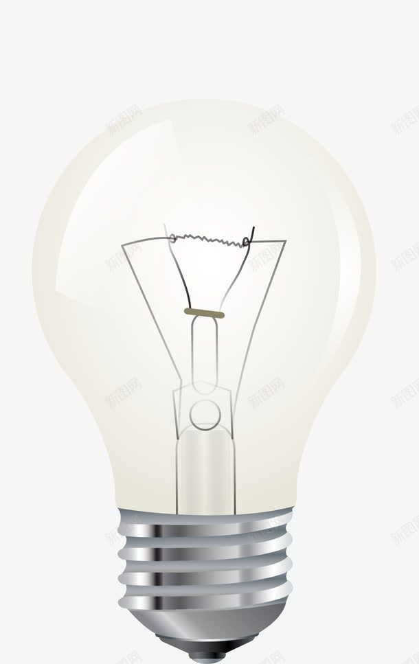 手绘黄色灯泡png免抠素材_新图网 https://ixintu.com 小清新 手绘 灯泡 灯芯 简约 线条 螺旋 黄色