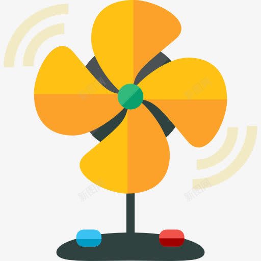 风扇图标png_新图网 https://ixintu.com 冷却 冷却器 器皿 家具和家居 工具 技术 汽车空调 温暖 热 空调 风
