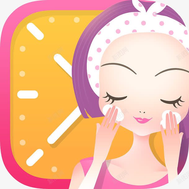 洗脸png免抠素材_新图网 https://ixintu.com 卡通 卡通人物 女孩 手绘 护肤 洗脸素材 洗面奶 清洁 美容 面膜海报素材