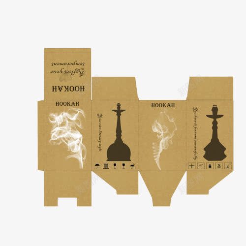 棕色包装盒展开图png免抠素材_新图网 https://ixintu.com 包装盒 包装盒展开图 展开图 平面图 棕色 纸盒