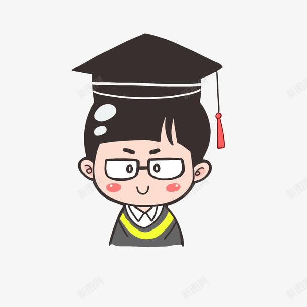卡通穿学士服的大学生头像png免抠素材_新图网 https://ixintu.com 卡通 大学生 学位 学士学位 学士服 恭喜毕业 毕业 毕业季 穿学士服的大学生