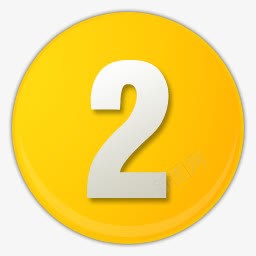 黄色的数字序号2图标png_新图网 https://ixintu.com 2 数字