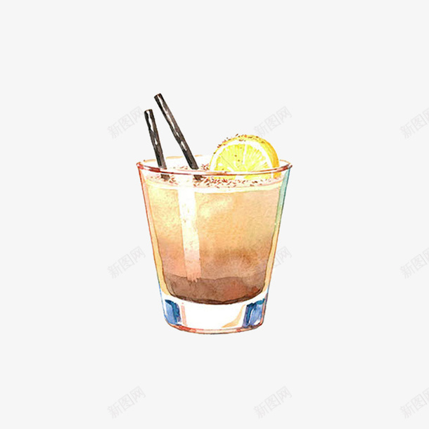 手绘果汁饮料简图png免抠素材_新图网 https://ixintu.com 手绘图 果汁 柠檬片 水果 玻璃杯 饮品 饮料