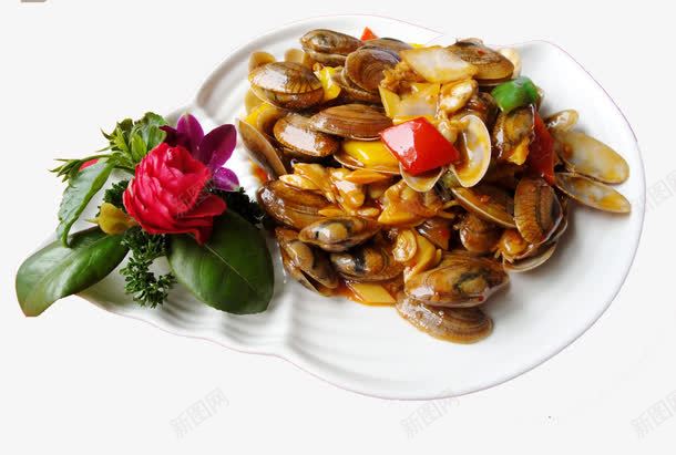 豉椒炒花蛤png免抠素材_新图网 https://ixintu.com 传统美食 拼花螺 美味海鲜花蛤 豉椒小炒 餐饮美食