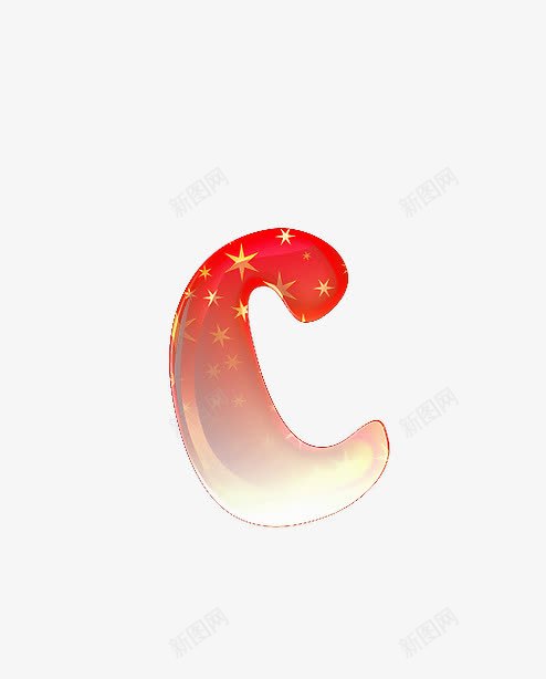 渐变红旗字母cpng免抠素材_新图网 https://ixintu.com 创意数字 国庆 渐变红旗字母数字