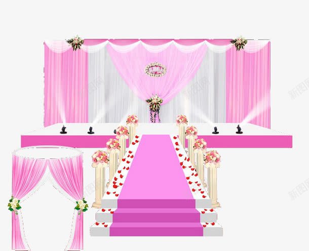 婚礼殿堂png免抠素材_新图网 https://ixintu.com 台阶 礼堂 神圣 紫色