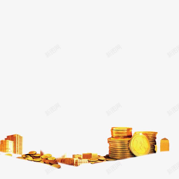 金色png免抠素材_新图网 https://ixintu.com 丝带 企业文化 商业 理财 财富 货币符号 金融符号 金融金币元宝