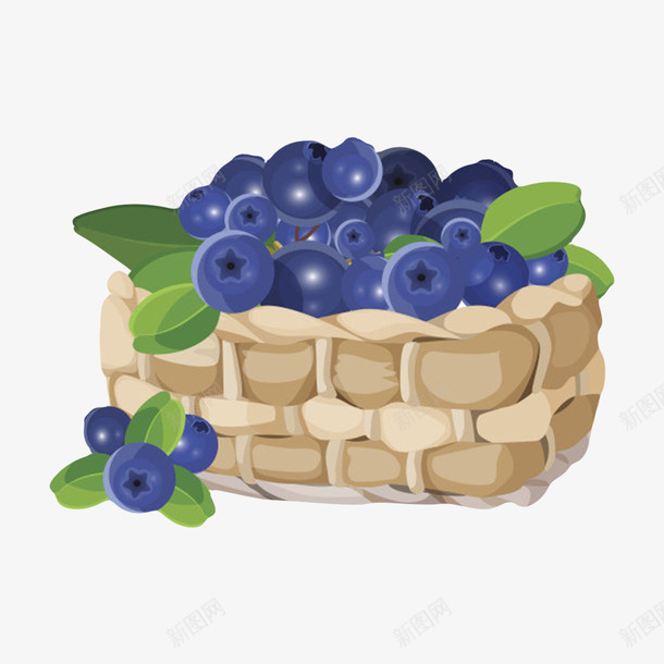 蓝色新鲜食物生鲜蓝莓卡通png免抠素材_新图网 https://ixintu.com 免扣 免费下载 卡通手绘 卡通生鲜 水果 生鲜 肉 蔬菜 食物