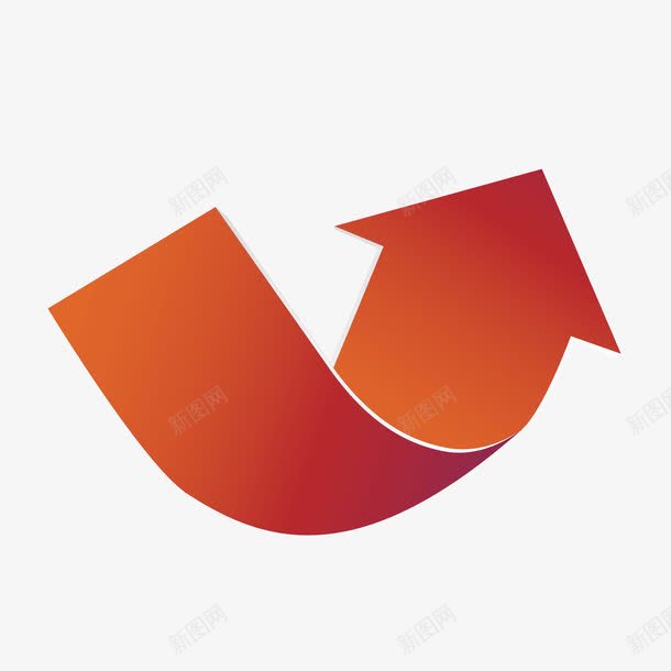 红色箭头png免抠素材_新图网 https://ixintu.com 三角形 几何 商务 循环 渐变 箭头 红色 返回