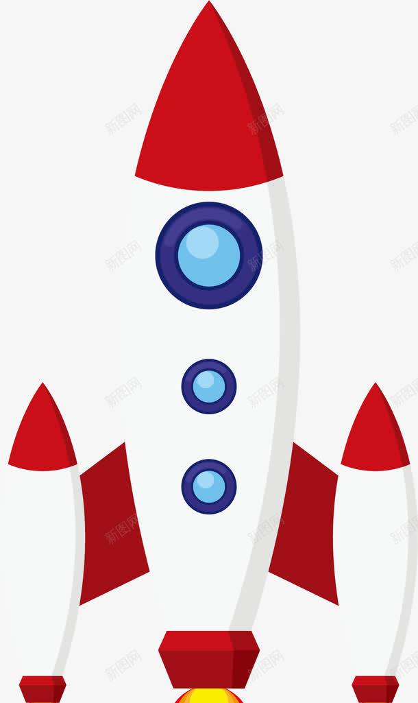 红白卡通火箭png免抠素材_新图网 https://ixintu.com 卡通火箭 太空舱 宇宙船 宇宙飞船 红白火箭 航天器 航天飞船 航空航天