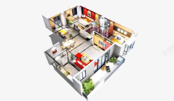 家装3D效果图png免抠素材_新图网 https://ixintu.com 家居 家装 效果图 温馨