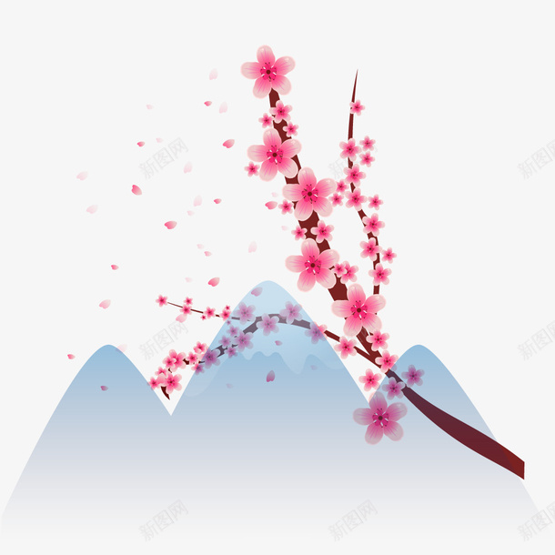 创意粉红桃花花瓣花朵png免抠素材_新图网 https://ixintu.com 创意 春天 树枝 桃树 桃花 植物 粉红 花朵 花瓣 装饰