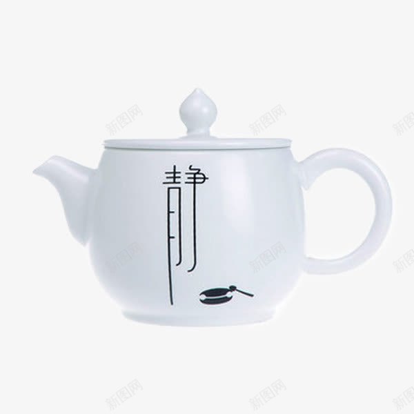 羊脂白釉功夫茶壶png免抠素材_新图网 https://ixintu.com 产品实物 无光白瓷茶具 白瓷茶壶 简约