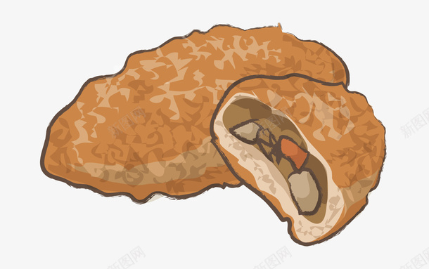 手绘卡通美味鳕鱼饼png免抠素材_新图网 https://ixintu.com 卡通美味鳕鱼饼 卡通美食封面设计 广告设计 海报设计 美食 美食海报设计 西式快餐