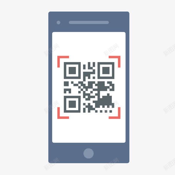灰色手机扫码png免抠素材_新图网 https://ixintu.com 商务 手机 手绘 扫描 扫码 方块 灰色 线稿