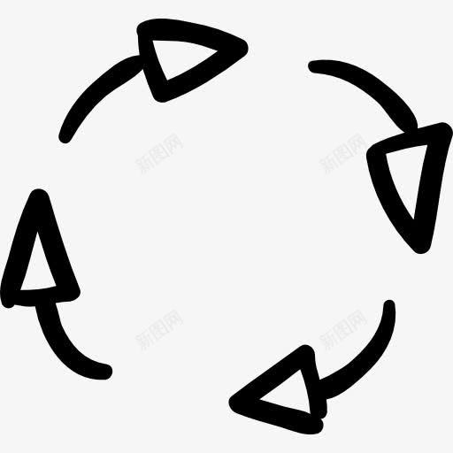 旋转的箭头图标png_新图网 https://ixintu.com 刷新 旋转 箭头 顺时针方向