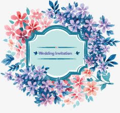婚礼邀请函花卉png免抠素材_新图网 https://ixintu.com 卡片 婚礼 花卉 邀请函