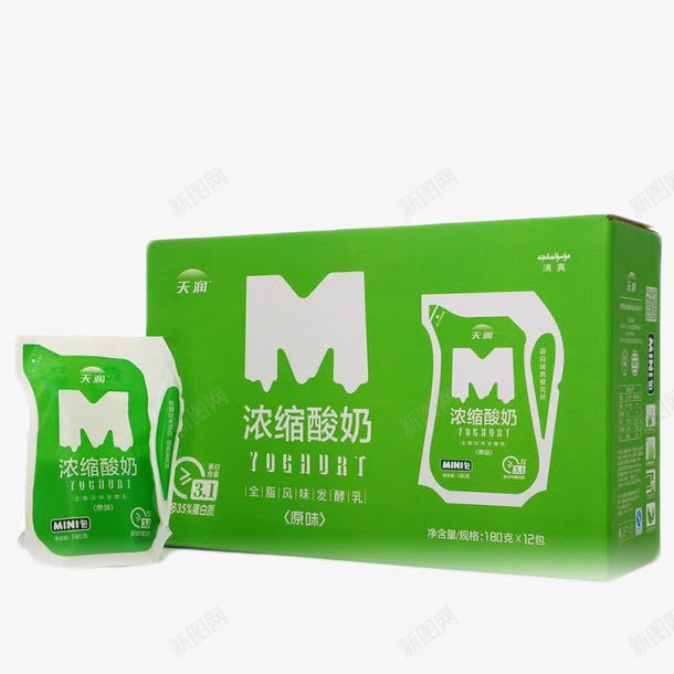新疆天润酸奶png免抠素材_新图网 https://ixintu.com 产品实物 原产地生产 浓缩 箱装