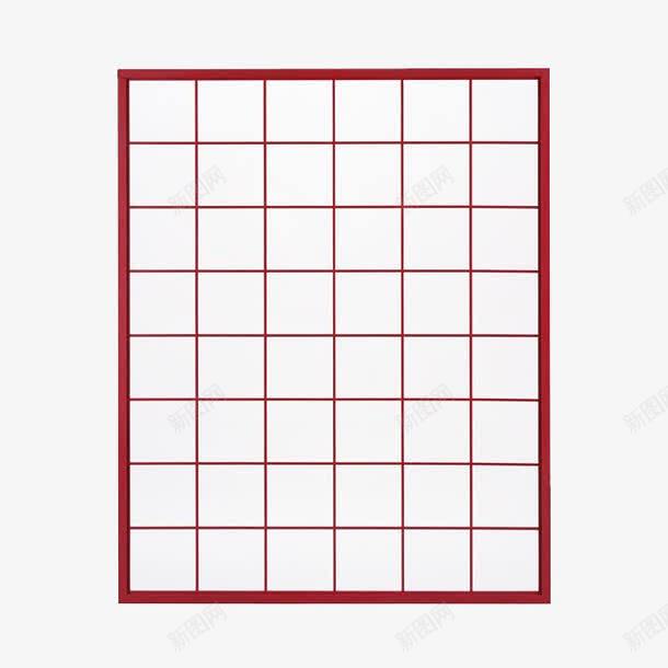 红色方格木条窗户png免抠素材_新图网 https://ixintu.com 家居 方格 木条 窗户 红色 装饰