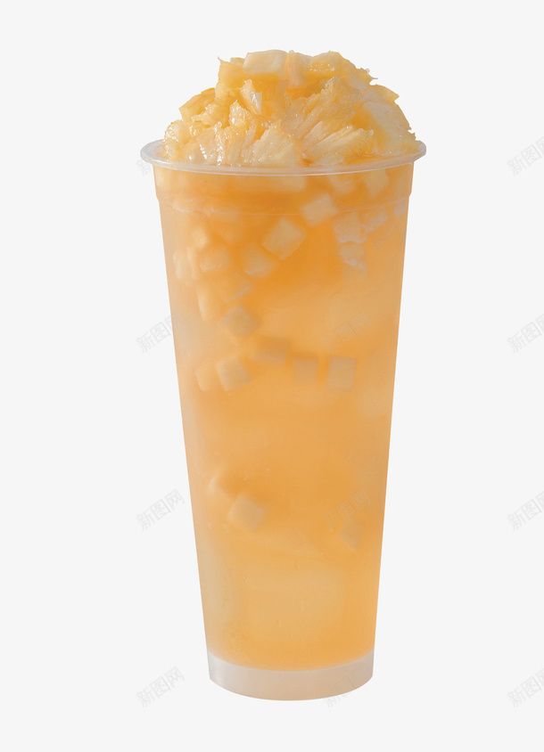 凤梨水果茶实物产品png免抠素材_新图网 https://ixintu.com 产品实物 冰块 凤梨水果茶 夏日 奶茶 浅色 淡淡的 淡色 清凉