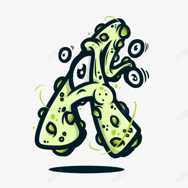 怪兽字母Apng免抠素材_新图网 https://ixintu.com A Q版 卡通 嘻哈 字母 插画 暗黑系 涂鸦 潮流 潮牌 美式漫画 美漫 街头涂鸦