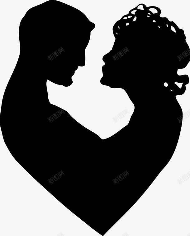 拥抱的男女剪影图图标png_新图网 https://ixintu.com 五官 人 卡通 口鼻 头 头部 头部剪影 工人 拥抱 角色 身体 轮廓 面孔剪影