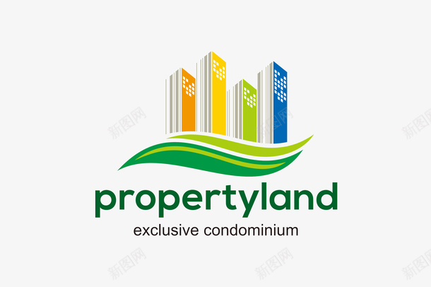 树叶的城市logo图标png_新图网 https://ixintu.com logo 叶子 城市 建筑 树叶 简约 精美 设计感 高楼
