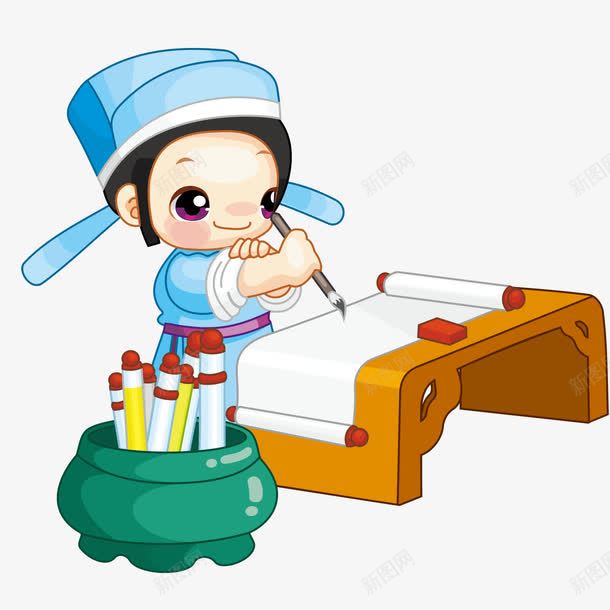 吟诗作赋的秀才png免抠素材_新图网 https://ixintu.com 吟诗作赋 状元 秀才