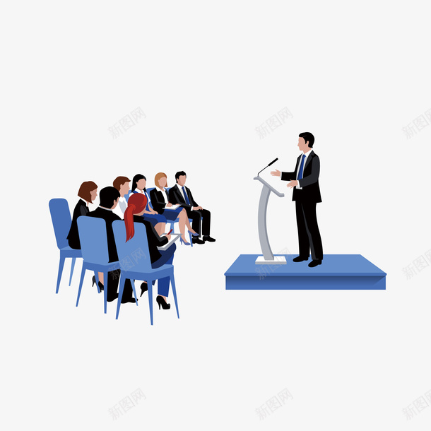 手绘开会演讲png免抠素材_新图网 https://ixintu.com png免抠图 上下级 上司 人群 卡通 开会 手绘 演讲 领导