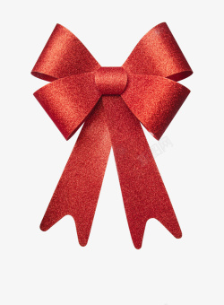 字体形状圣诞节元素蝴蝶结红色透明高清图片
