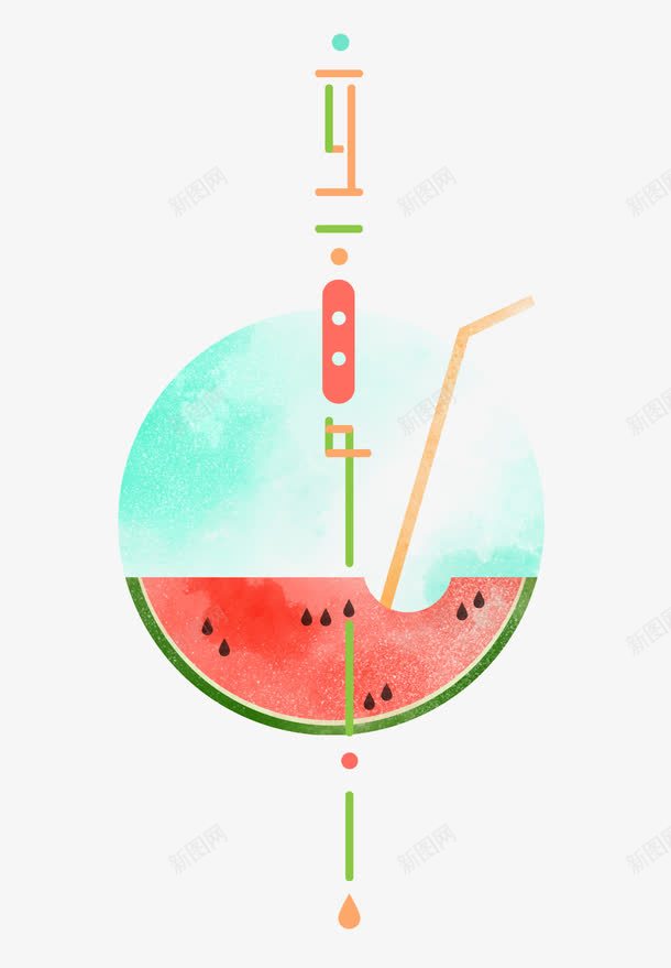 手绘立夏背景png免抠素材_新图网 https://ixintu.com H5 H5背景 PSD分层 小清新 手绘 果汁 立夏 简约 简约背景 西瓜