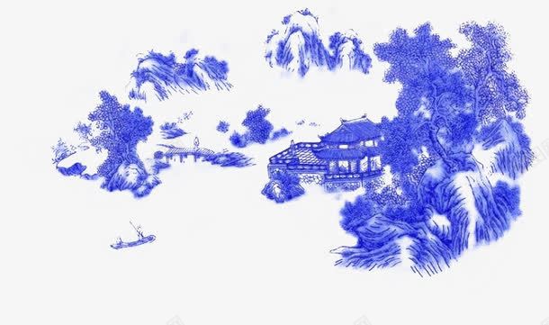 山水手绘png免抠素材_新图网 https://ixintu.com 圆珠笔 圆珠笔简笔画 山水 手绘 绘画
