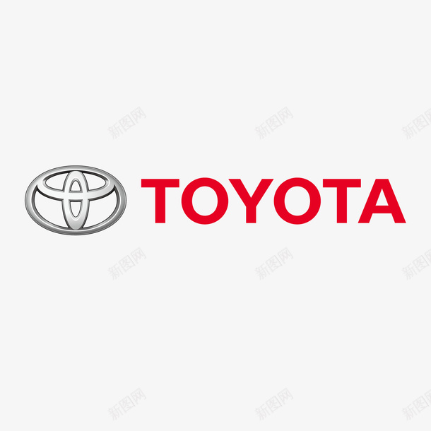 红色丰田标志logo图标png_新图网 https://ixintu.com logo标志 字母 红色 英文 质感 金属