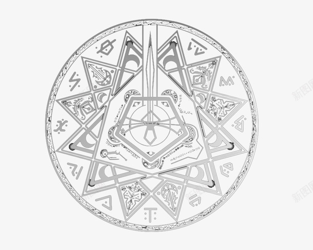 黑白结界高空阵法效果图标png_新图网 https://ixintu.com 休闲 圆形 构成 神魔 进阶 门派 问道 阵法 阵法符文